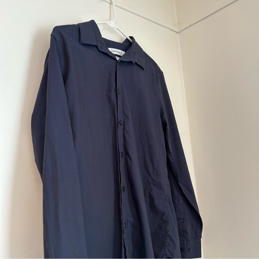 Men’s Calvin Klein Navy Dress Shirt